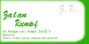 zalan rumpf business card